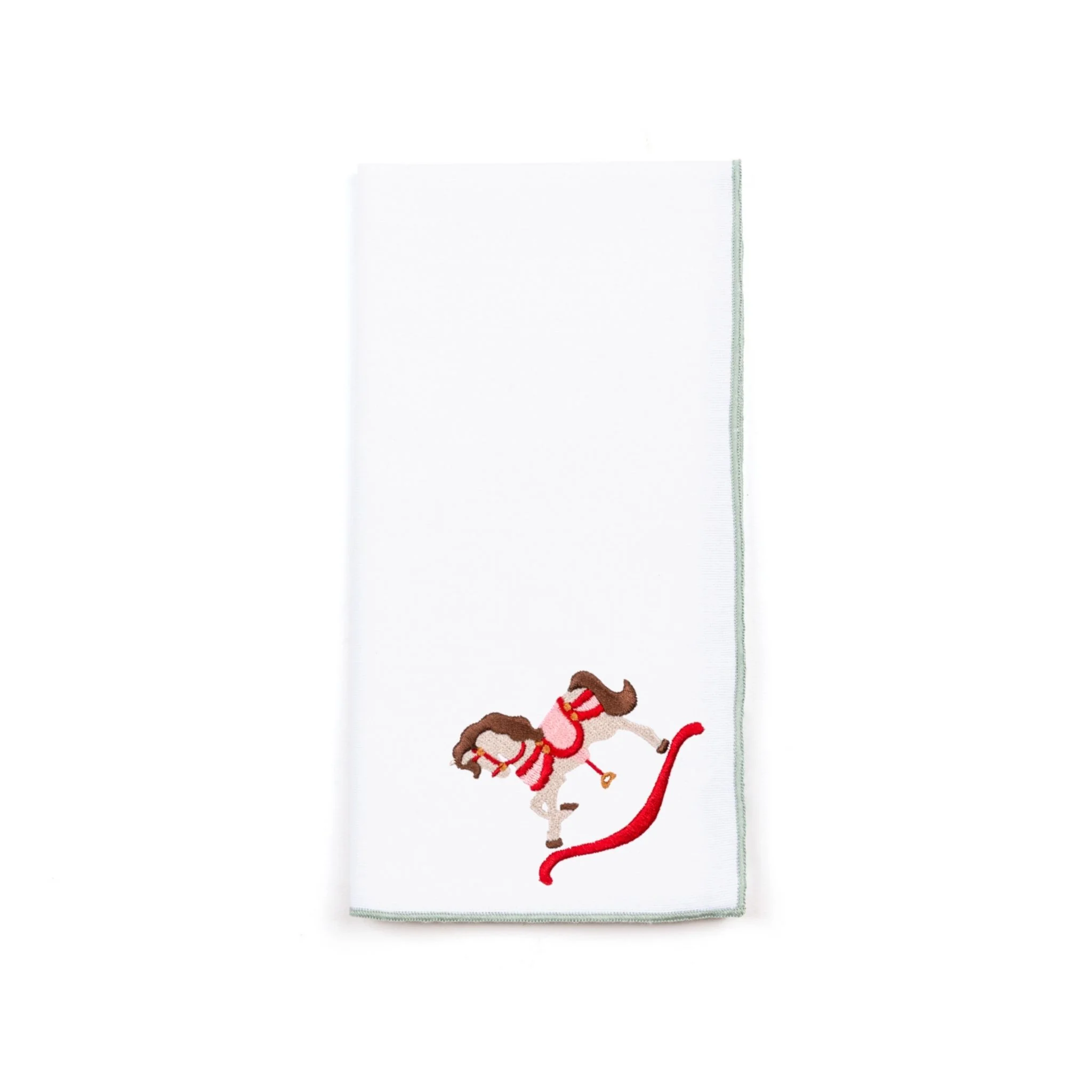 Roupa de mesa Nazaré branca, em algodão, com baloiços de cavalo bordados - Image 34