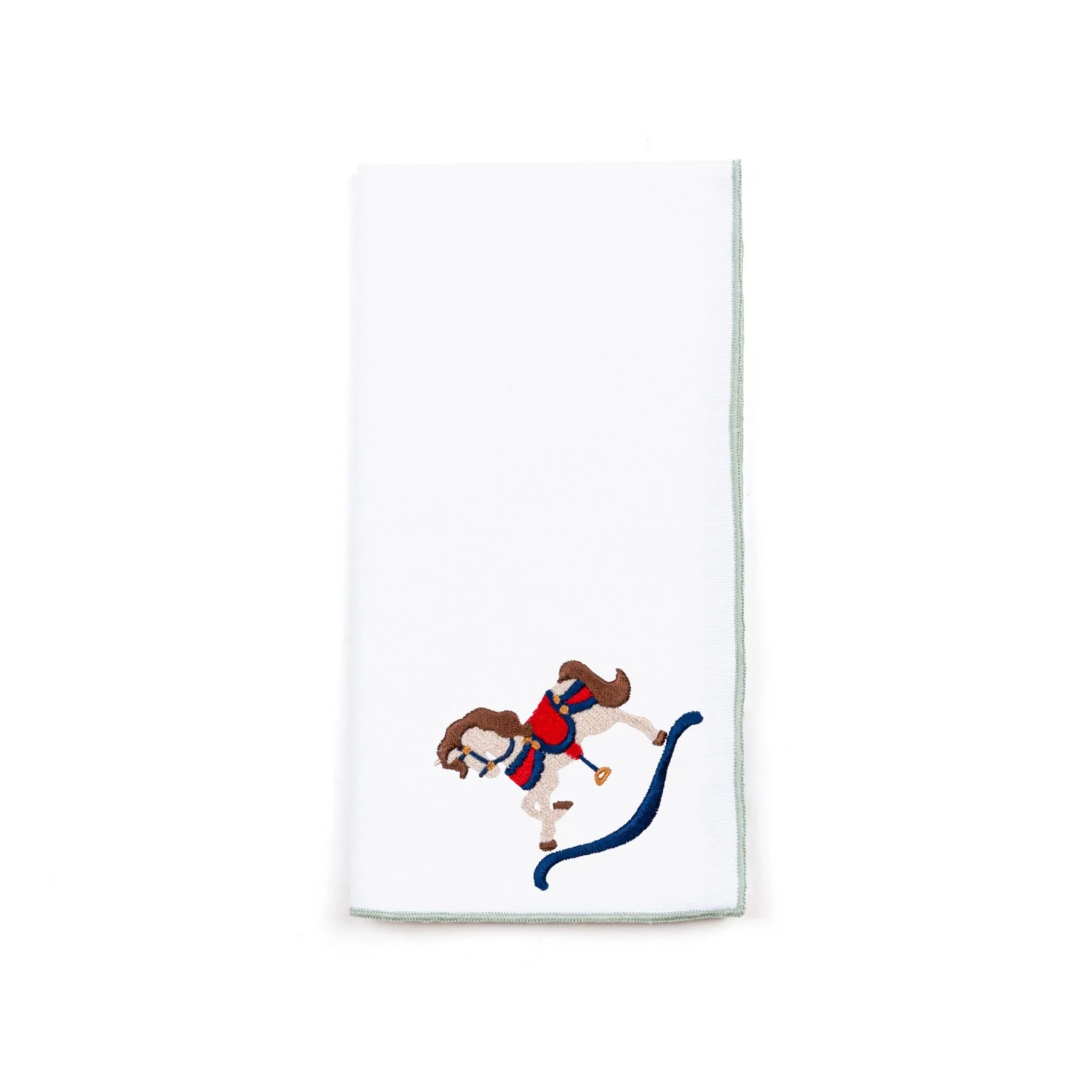 Roupa de mesa Nazaré branca, em algodão, com baloiços de cavalo bordados - Image 36
