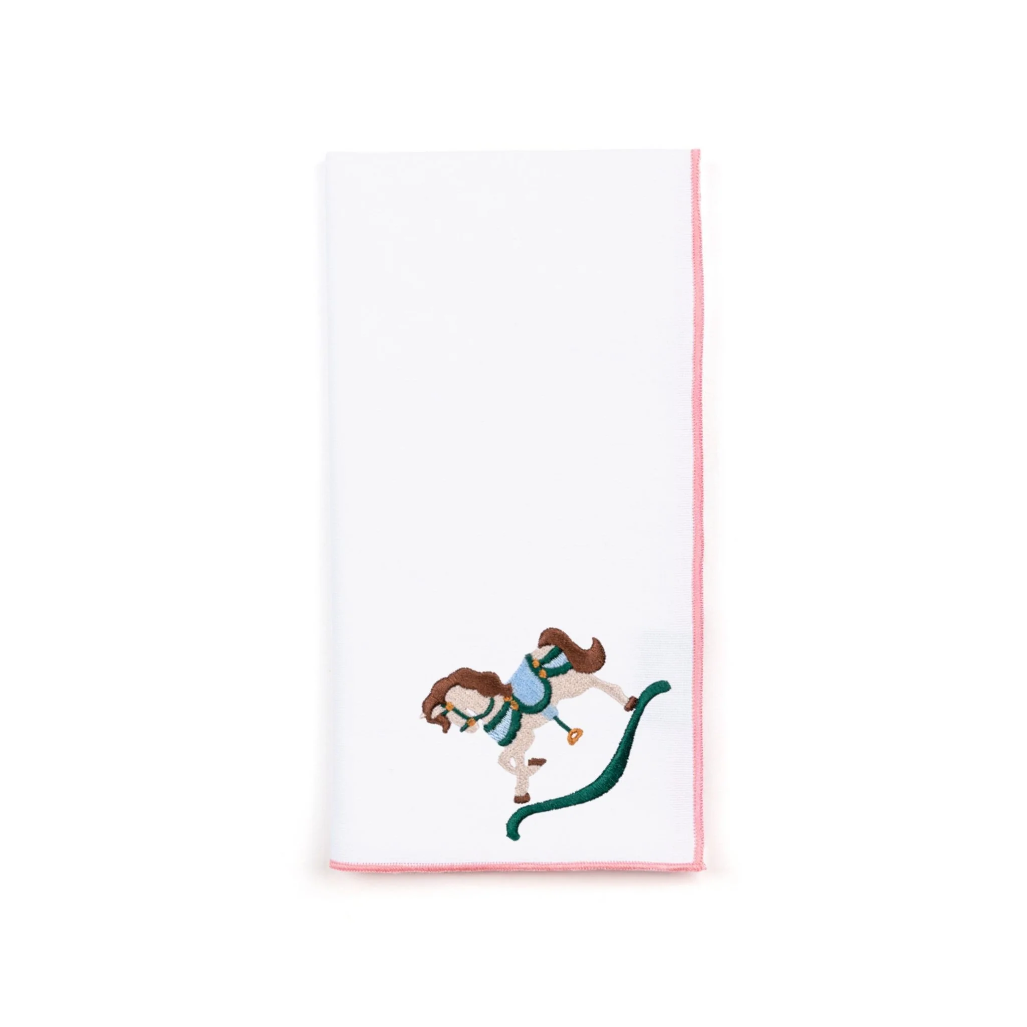 Roupa de mesa Nazaré branca, em algodão, com baloiços de cavalo bordados - Image 40