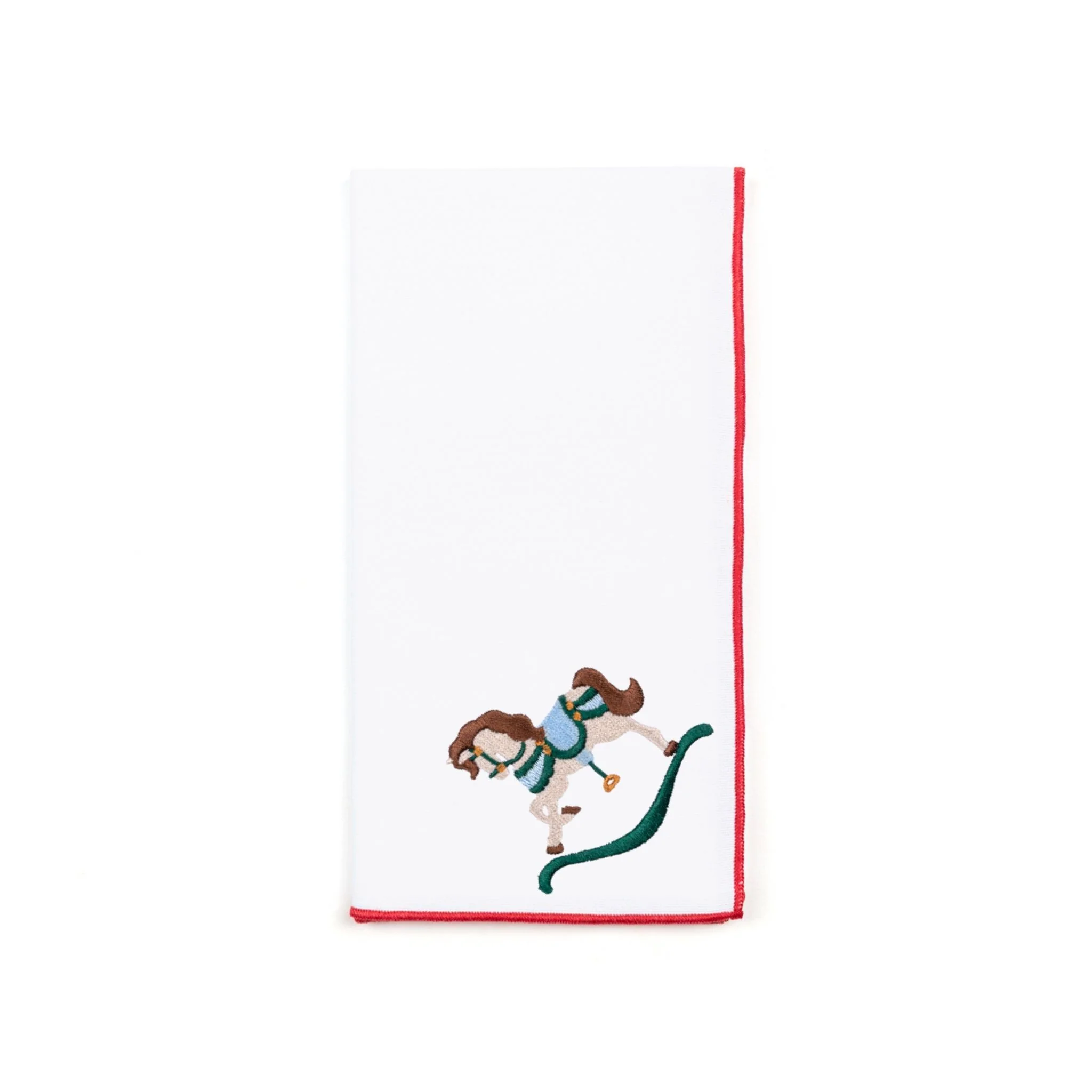 Roupa de mesa Nazaré branca, em algodão, com baloiços de cavalo bordados - Image 48