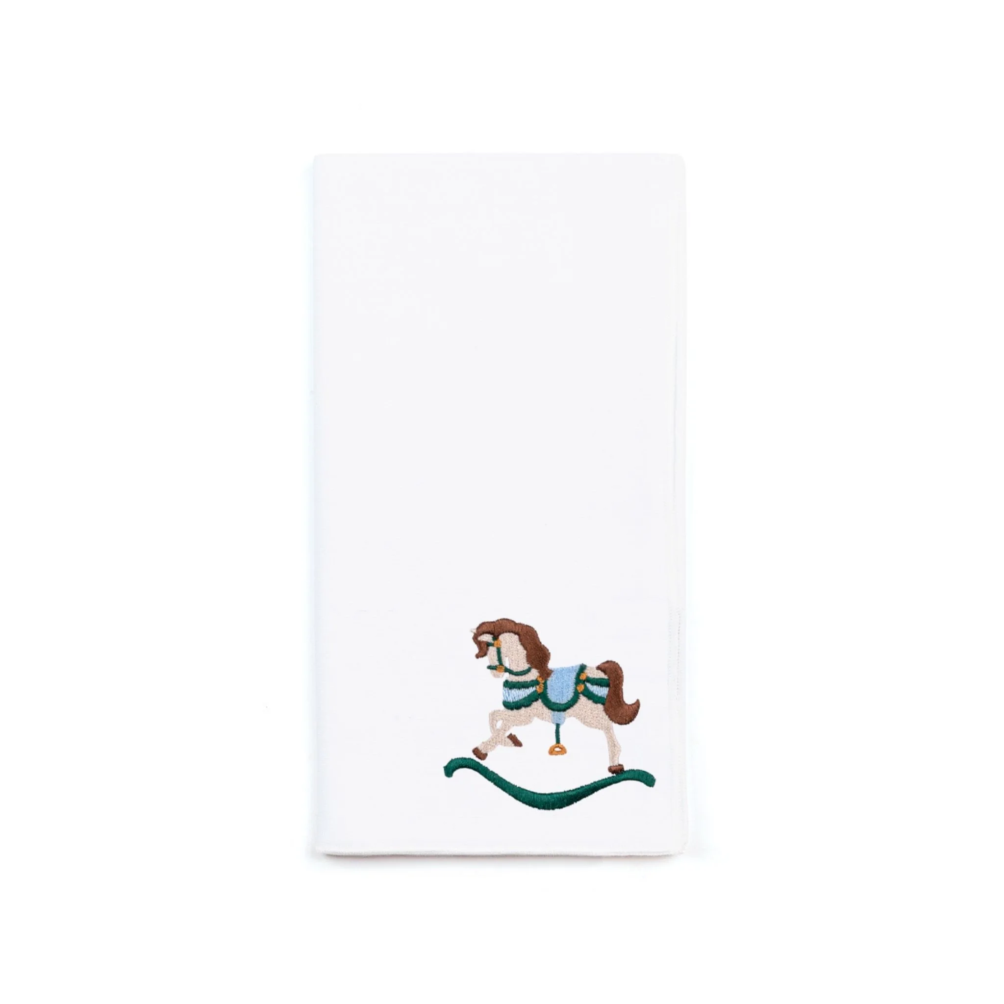 Roupa de mesa Nazaré branca, em algodão, com baloiços de cavalo bordados - Image 55