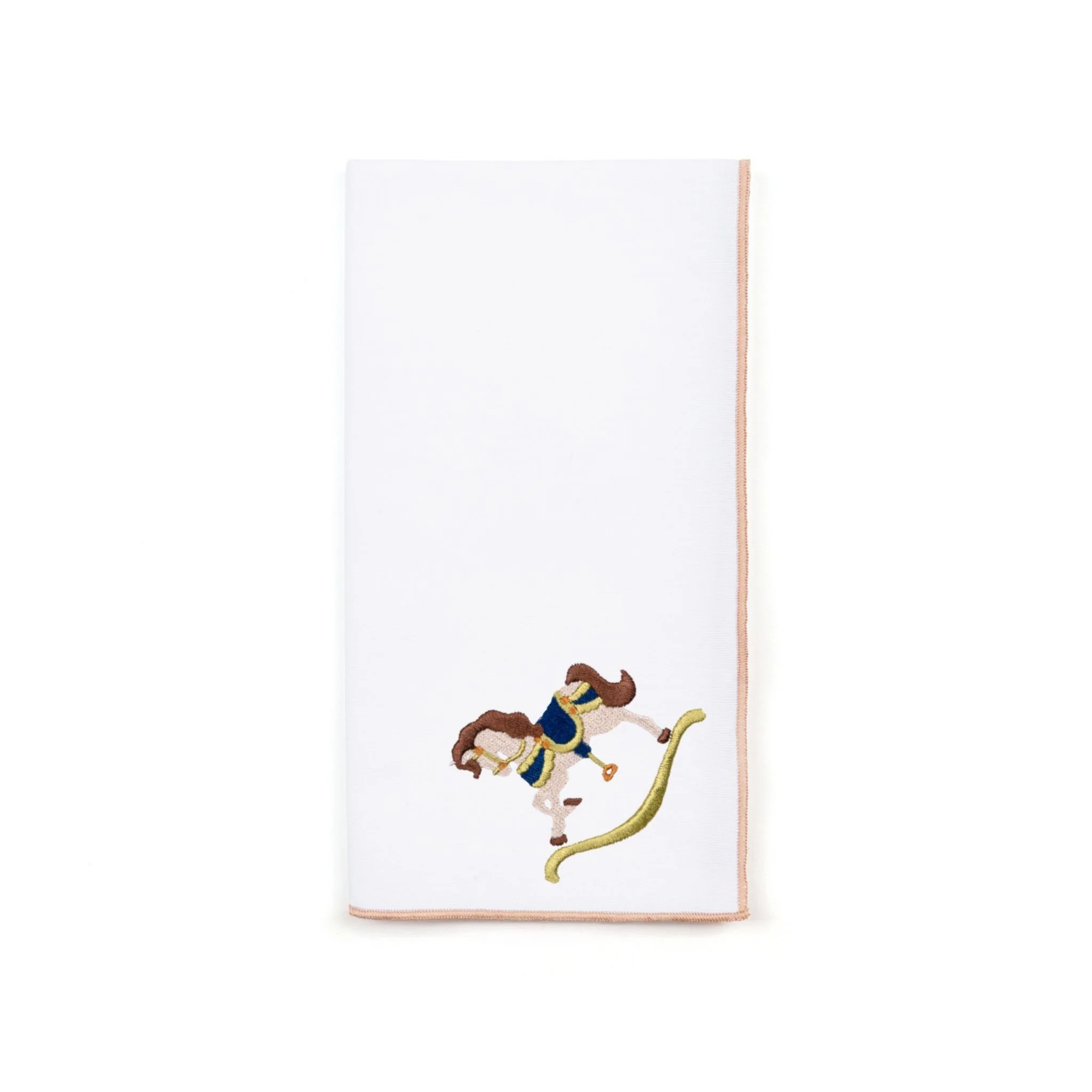 Roupa de mesa Nazaré branca, em algodão, com baloiços de cavalo bordados - Image 6