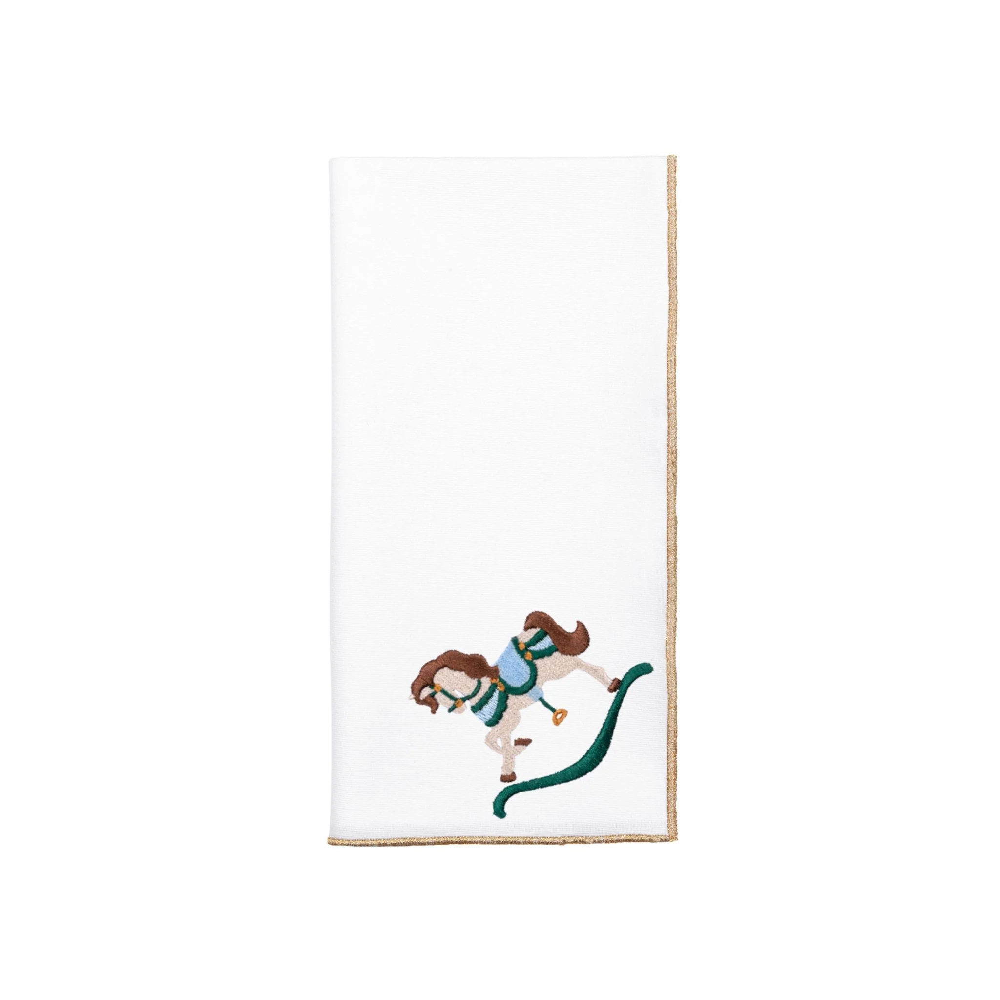 Roupa de mesa Nazaré branca, em algodão, com baloiços de cavalo bordados - Image 67