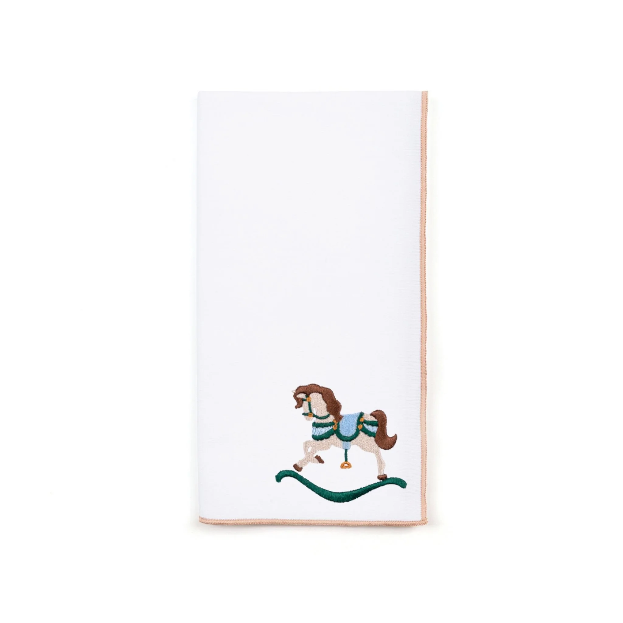 Roupa de mesa Nazaré branca, em algodão, com baloiços de cavalo bordados - Image 7