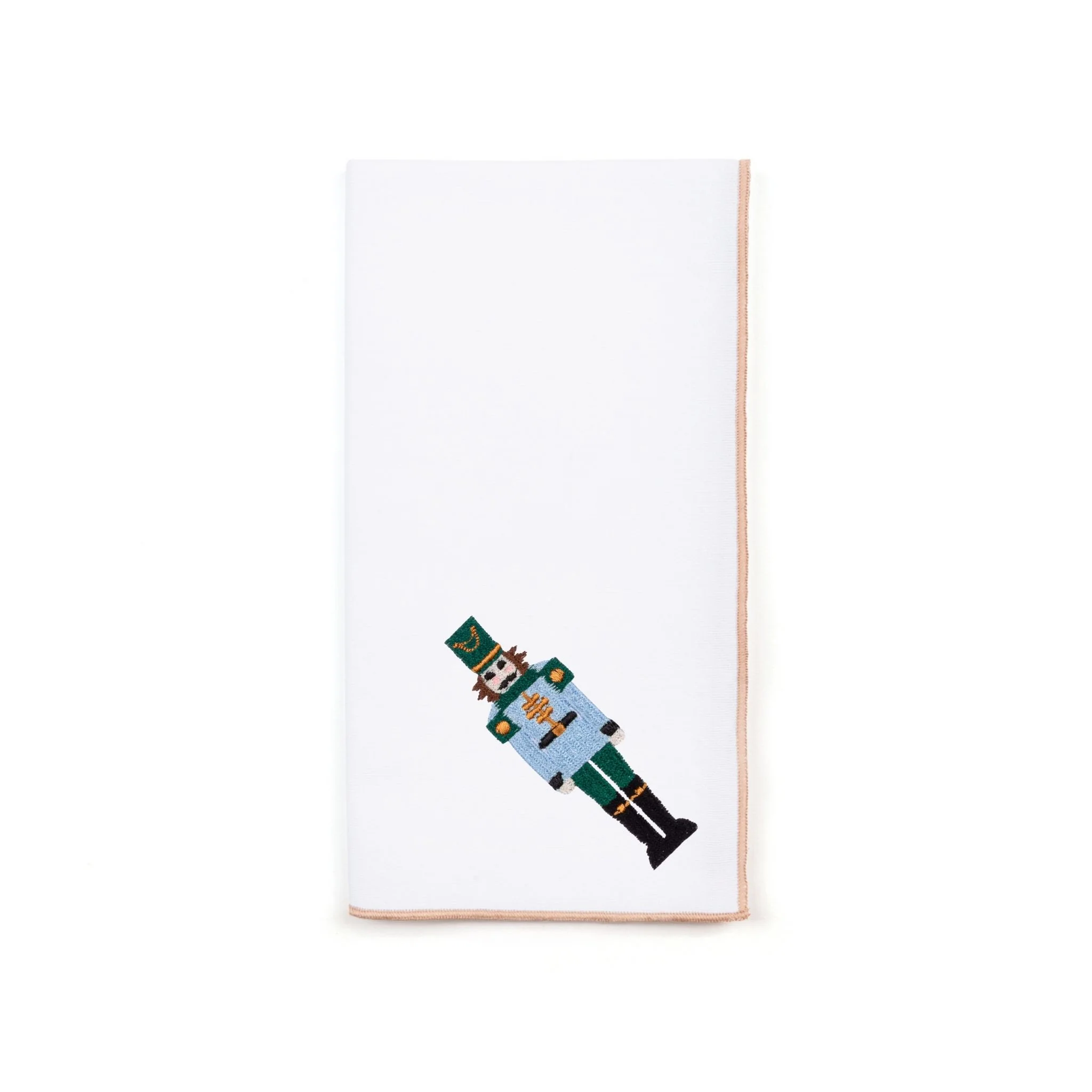 Roupa de mesa Nazaré branca, em algodão, com soldados bordados - Image 3