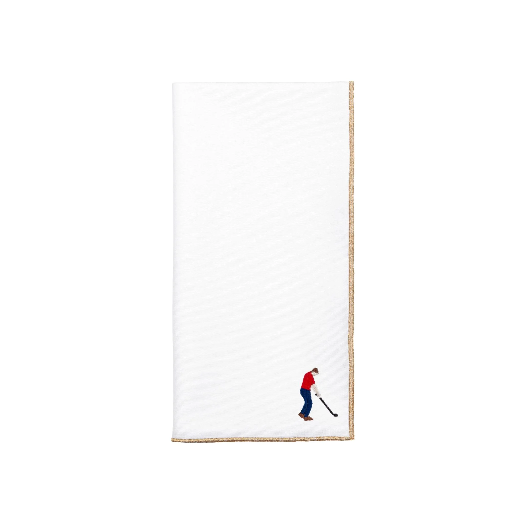 Roupa de mesa Nazaré branca, em algodão, com desportistas retro bordados - Image 26