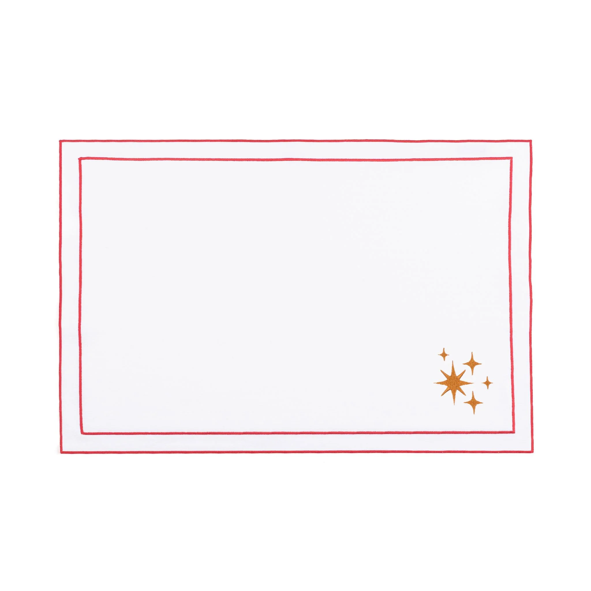 Roupa de mesa Nazaré branca, em algodão, com estrelas bordadas - Image 47