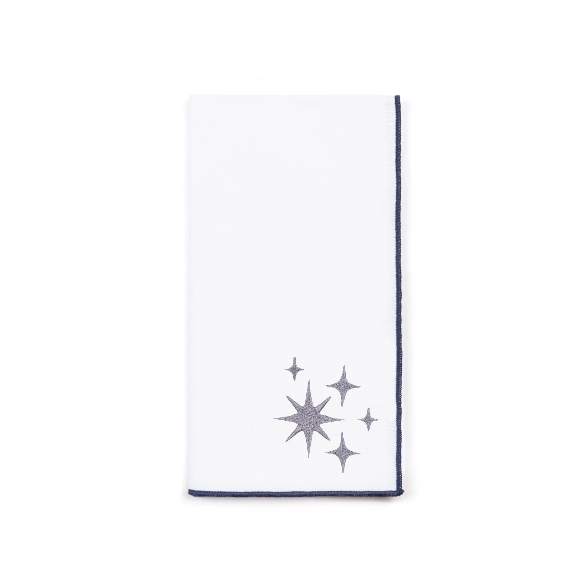 Roupa de mesa Nazaré branca, em algodão, com estrelas bordadas - Image 5